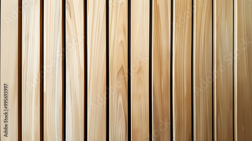 wooden slats texture for interior decoration wooden background. Generative AI.