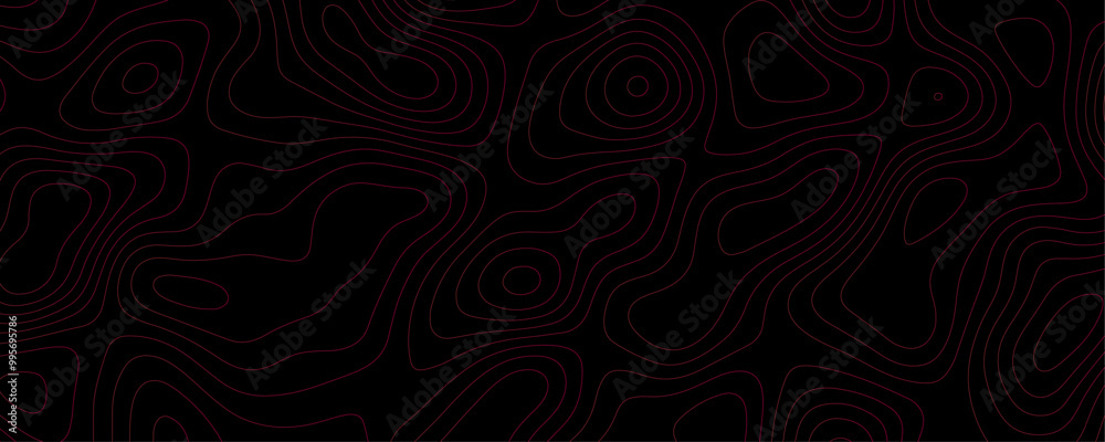 Dark Background Topography Illustration Featuring Geometric Contours and Wavy Relief Lines for a Modern Hiking Template
Dark Background Topography Illustration Featuring Geometric Contours and Wavy Relief Lines for a Modern Hiking Template