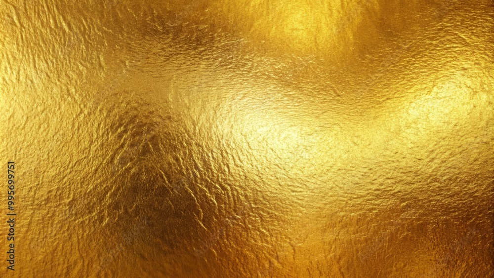Fototapeta premium Gold foil background providing a shiny metallic texture