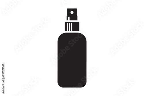 spray bottle clipart vector silhouette isolated in white background