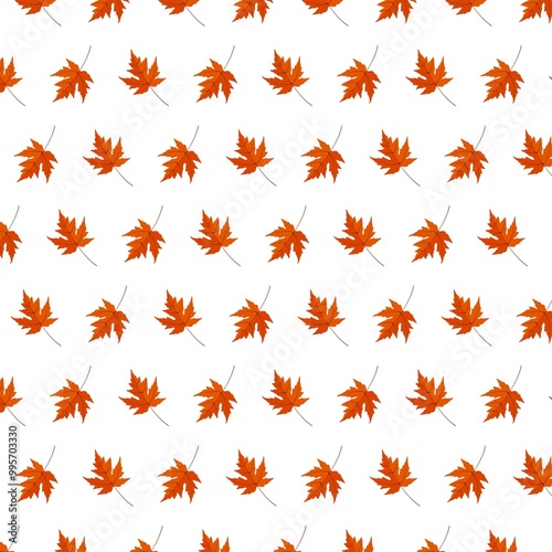 Seamless autumn pattern with leaves