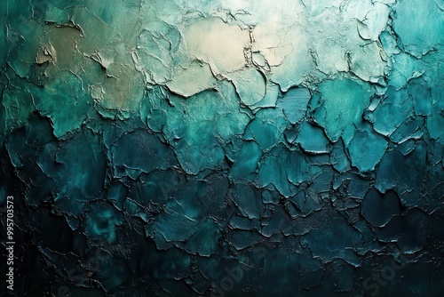 abstract background of dark green and teal gradients merging softly embellished with shimmering textures and a brushed matte finish offering a tranquil and modern aesthetic