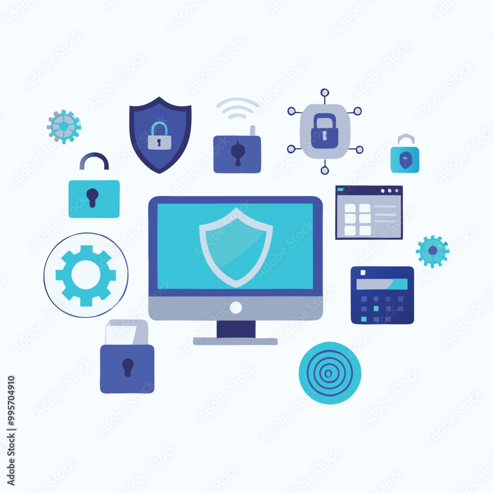 Cyber security infographics vector resources Cyber security infographics vector resources