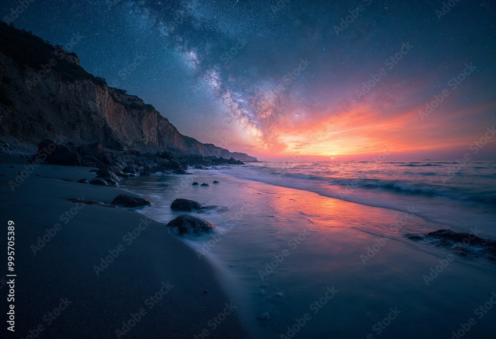 Fototapeta premium sunset over the sea