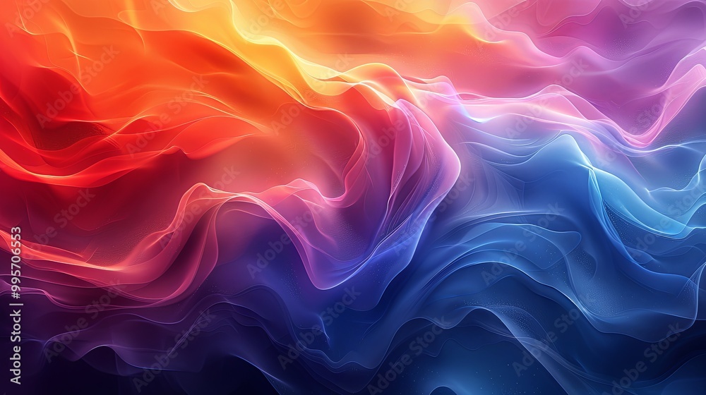 Obraz premium Vertical Vibrant gradient background vector. Abstract trendy modern design Wallpaper for landing page, covers, Brochures, flyers, Presentations,Banners. Vector illustration