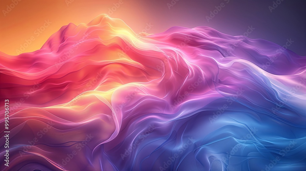 Obraz premium Vertical Vibrant gradient background vector. Abstract trendy modern design Wallpaper for landing page, covers, Brochures, flyers, Presentations,Banners. Vector illustration