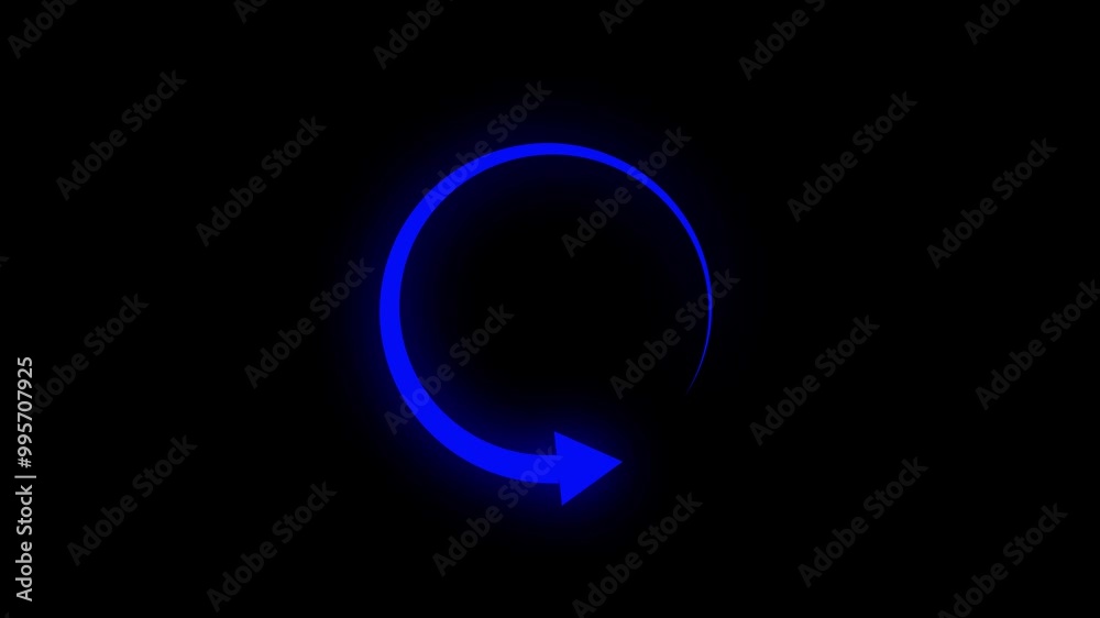 Refresh button icon animation, circle arrow icon set, reload, rotation on background
