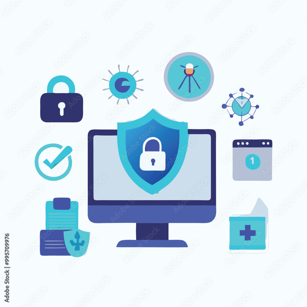 Cyber security infographics vector resources Cyber security infographics vector resources