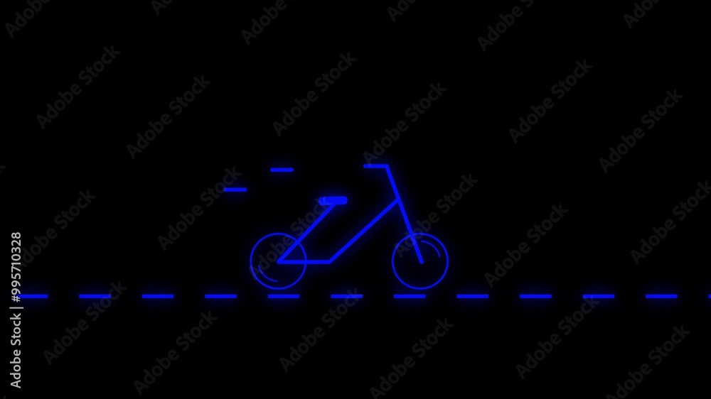 Bicycle icon animation, video concept icon.By md