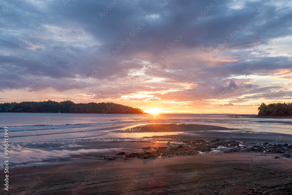 scenic sunset with moody sky at calovebora scenic sunset with moody sky at calovebora