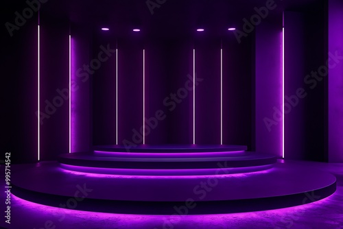 Elegant Minimalistic Stage Designs in Soft Pastel and Bold Colors for Modern Backgrounds