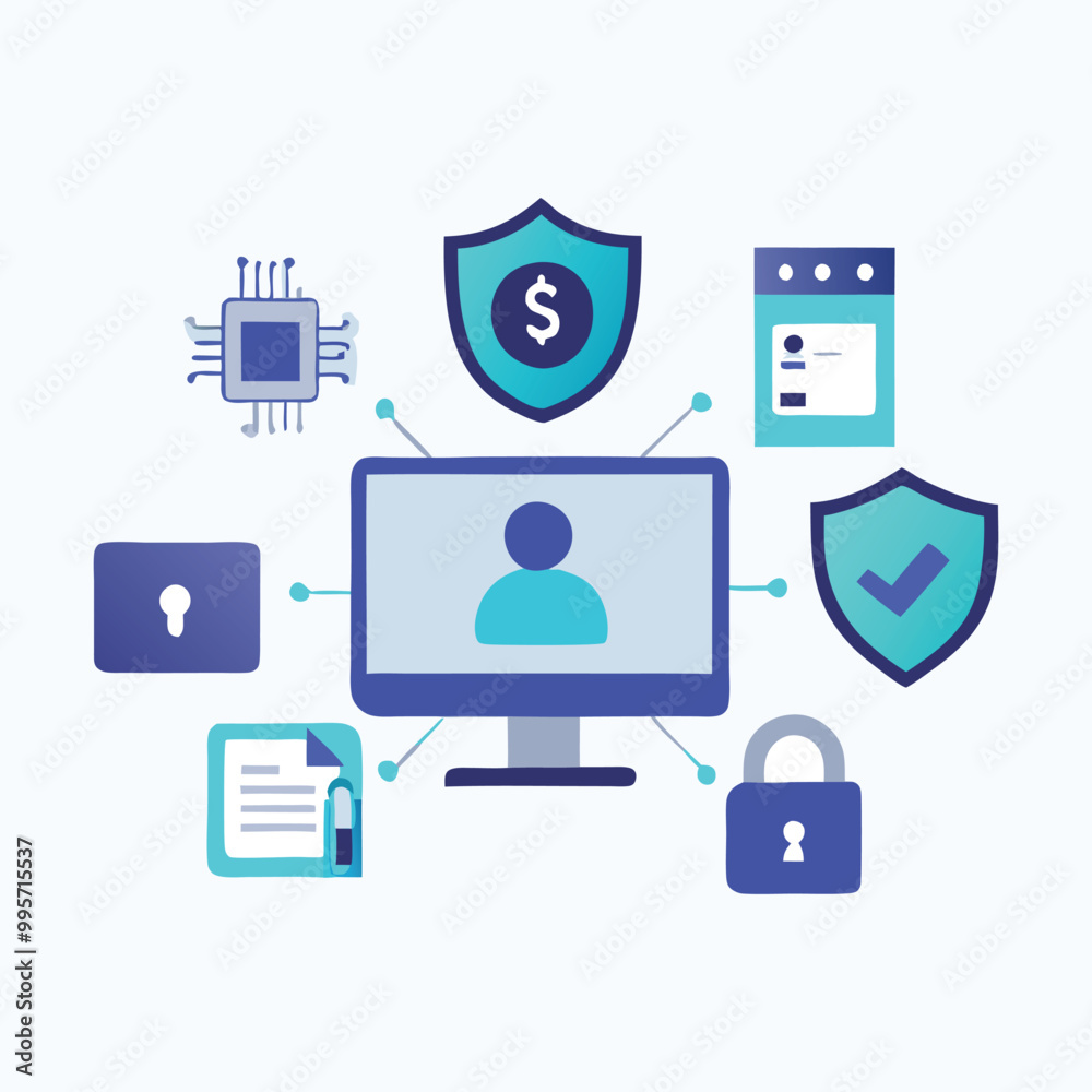 Cyber security infographics vector resources Cyber security infographics vector resources
