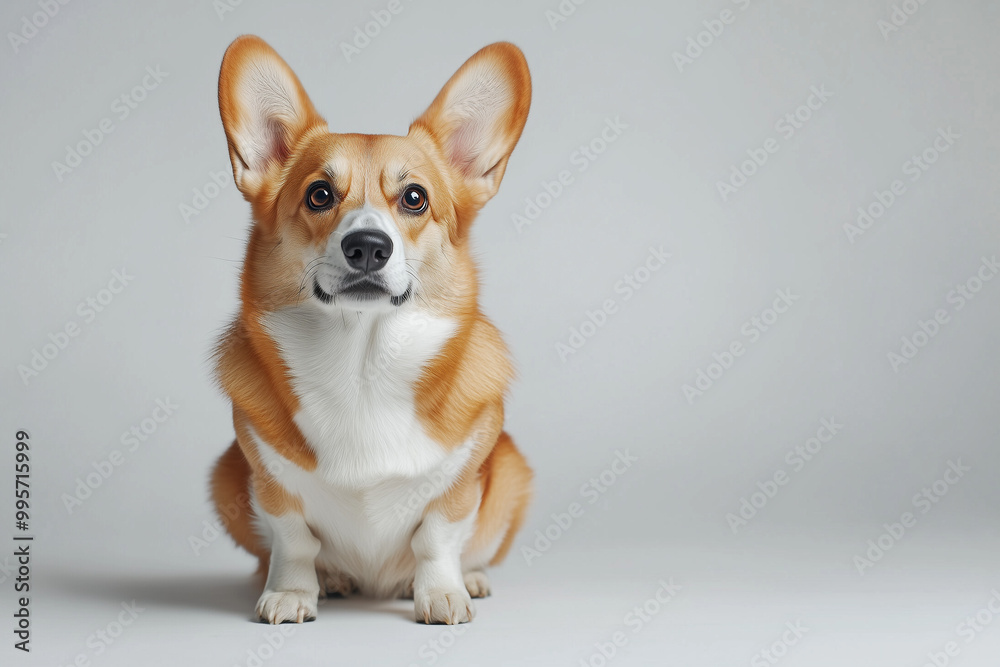 Corgi Sitting Upright
A Corgi sitting upright with a proud posture, looking attentively at its surroundings. Corgi Sitting Upright
A Corgi sitting upright with a proud posture, looking attentively at its surroundings.