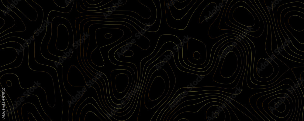 Abstract Mountain Relief Topography Featuring Geometric Contours and Seamless Wire Patterns for a Modern Travel Banner
