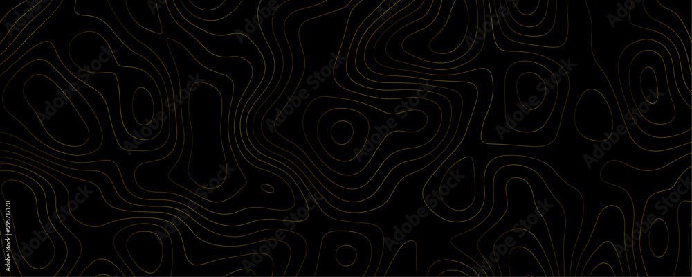 Abstract Mountain Relief Topography Featuring Geometric Contours and Seamless Wire Patterns for a Modern Travel Banner
