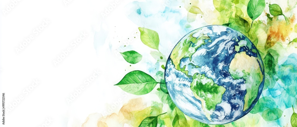 Watercolor image of Earth with leaves symbolizing ESG reporting in corporate governance, featuring soft hues and vibrant greens and blues Watercolor image of Earth with leaves symbolizing ESG reporting in corporate governance, featuring soft hues and vibrant greens and blues