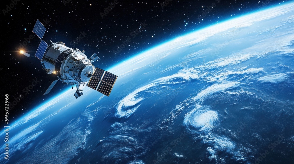 Satellite Orbiting Earth Satellite Orbiting Earth
