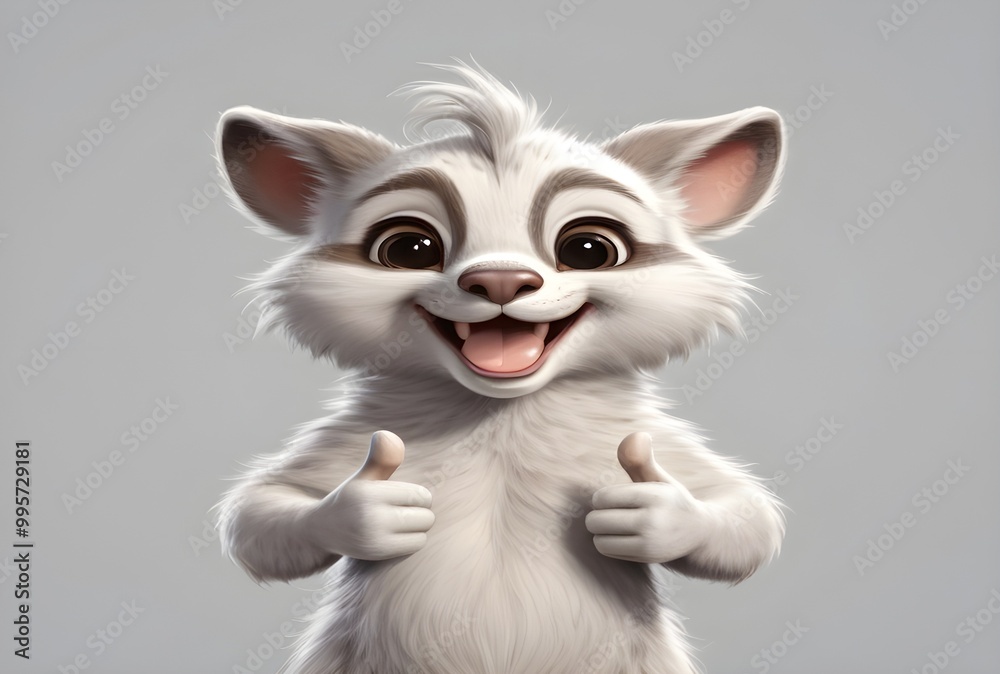 Obraz premium Thumbs up character