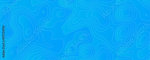 Modern Digital Topography Design Featuring Geometric Contours and Navy Blue Marine Depth Patterns for a Futuristic Plan 