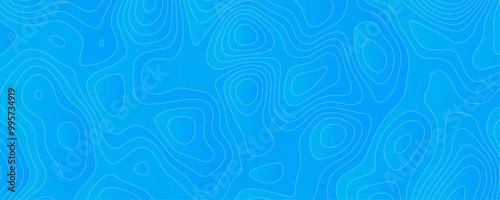 Modern Digital Topography Design Featuring Geometric Contours and Navy Blue Marine Depth Patterns for a Futuristic Plan 