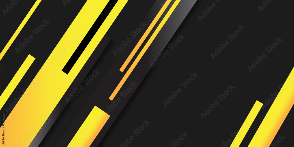 Abstract Bluck and yellow banner background. Color gradient with dynamic wave line effect Vector graphic design banner pattern presentation Bluck background web template. Abstract Bluck and yellow banner background. Color gradient with dynamic wave line effect Vector graphic design banner pattern presentation Bluck background web template.