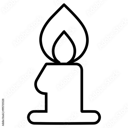 Candle Icon. flowing paraffin wax. Candle With a flat stand.