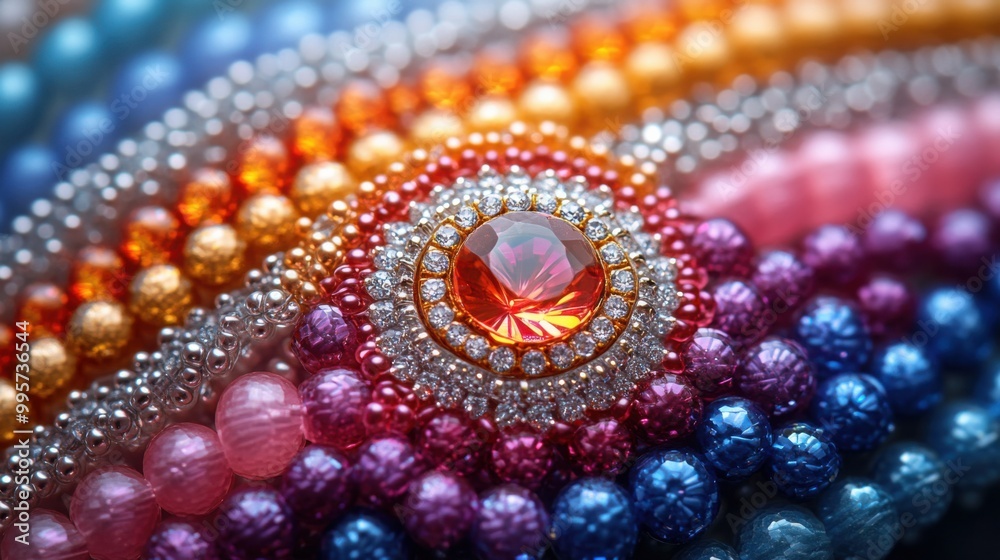 A vibrant arrangement of multicolored beads showcases intricate designs and clear outlines, perfect for crafting and jewelry making A vibrant arrangement of multicolored beads showcases intricate designs and clear outlines, perfect for crafting and jewelry making