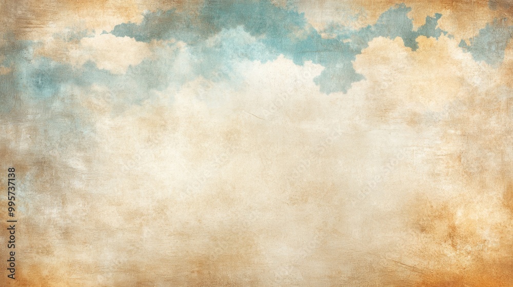 Obraz premium Vintage textured background with clouds and a faded, aged look. Perfect for adding a touch of nostalgia to your design projects.