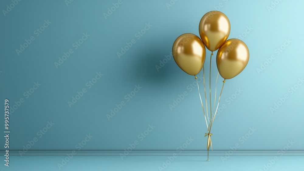 Golden balloons floating in a room, symbolizing celebration and success, gold balloons, festive luxury Golden balloons floating in a room, symbolizing celebration and success, gold balloons, festive luxury