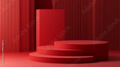 Elegant Minimalistic Stage Designs in Soft Pastel and Bold Colors for Modern Backgrounds