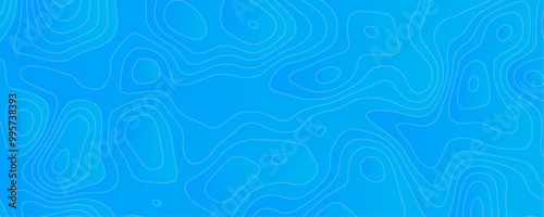 Geometric Topographic Map Illustration Featuring Marine Depth Patterns and Wavy Contour Lines for a Modern Digital Background 