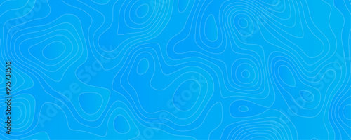 Geometric Topographic Map Illustration Featuring Marine Depth Patterns and Wavy Contour Lines for a Modern Digital Background 