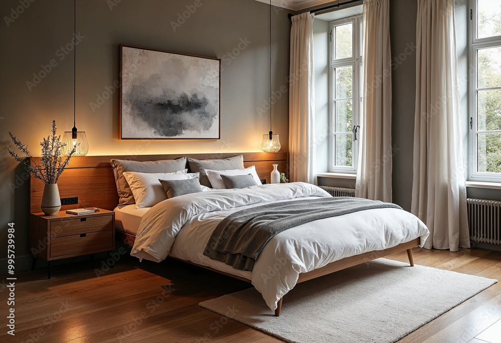 Obraz premium bedroom in hotel