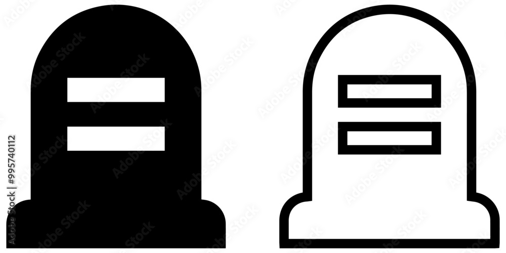 Tombstone Icon Set. Torn grave icon vector. Tombstone Icon Set. Torn grave icon vector.