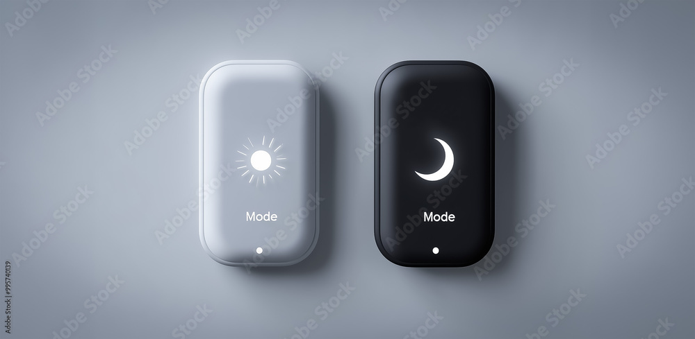 Light and dark mode toggle interface design with sleek, intuitive controls, suitable for modern digital apps focusing on user experience and functionality. Light and dark mode toggle interface design with sleek, intuitive controls, suitable for modern digital apps focusing on user experience and functionality.