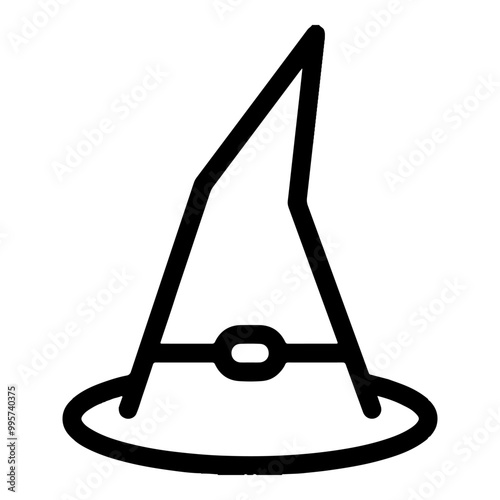 Black Witch Hat Icon, Witch Hat Silhouette.
