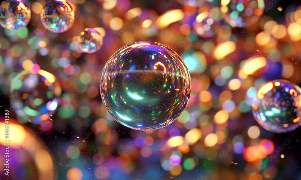 Abstract Bubbles with Colorful Reflections Abstract Bubbles with Colorful Reflections