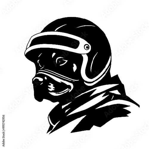 Dog Aviator With Pilot Cap & Goggles vector 