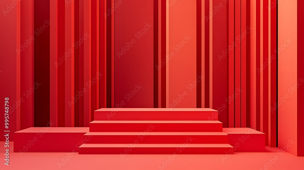 Minimalist Abstract Architecture with Pastel and Neon Lighting Featuring Geometric Shapes, Circular Platforms, and Soft Shadows for Futuristic and Artistic Stage Design