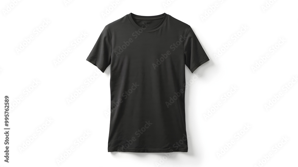 Simple Mock-Up of a Black T-Shirt Simple Mock-Up of a Black T-Shirt