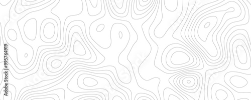 Abstract Contour Line Art Featuring Geometric Topographic Patterns and Textured Landscape Relief for a Modern Wallpaper Design 