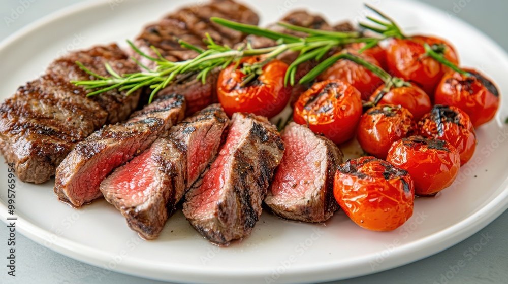 The Grilled Steak and Tomatoes The Grilled Steak and Tomatoes