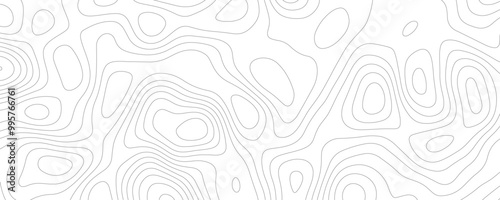 Geometric Topography Illustration with Wavy Contours and Mountain Relief Patterns for a Detailed Map Background 