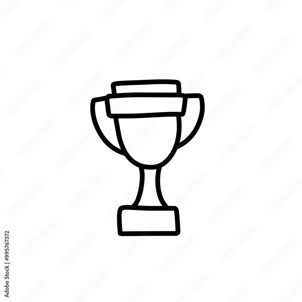 hand drawn trophy icon hand drawn trophy icon