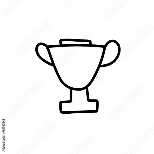 hand drawn trophy icon