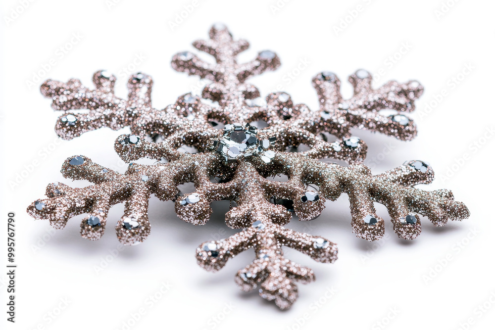 Sparkling snowflake ornament with gem embellishments Sparkling snowflake ornament with gem embellishments
