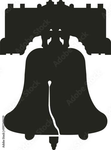 The Liberty Bell Vector is a striking symbol of freedom, featuring a sleek design and rich history, representing American independence and resilience through time.