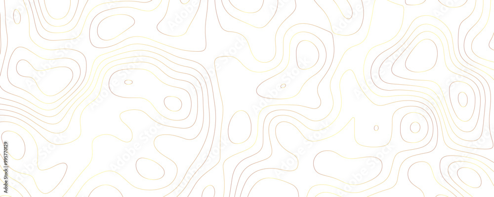 Digital Terrain Art with Organic Topographic Contours and Flowing Gold Lines Creating an Elegant Geometric Landscape Design
