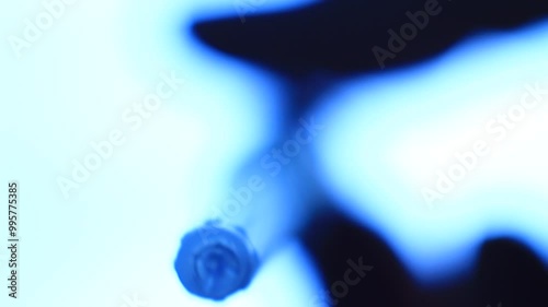 Macro of medical equipment. Syringe.