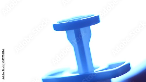 Macro of medical equipment. Syringe.
